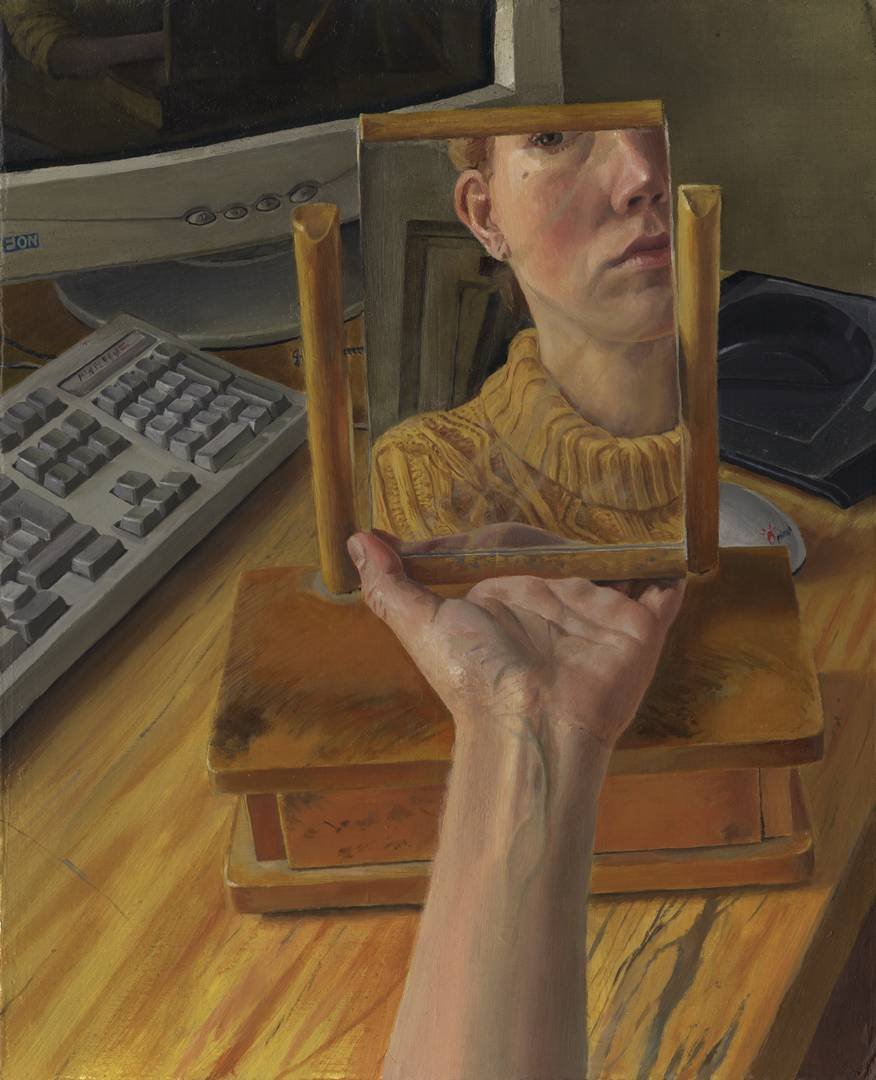 Still life with Selfportrait, 2002 - artwork by Libuše Vendlová