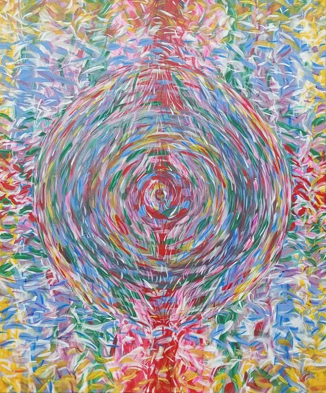 Even in an Empty Glass You Will Find the Colors of Wine, 120×100 cm - artwork by Market Lamoš Žitňanská