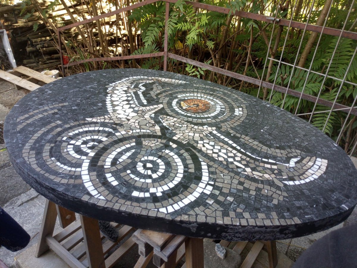 Kamenná mozaika 140x95cm, Autorská - artwork by Marika Toman Bumbálková