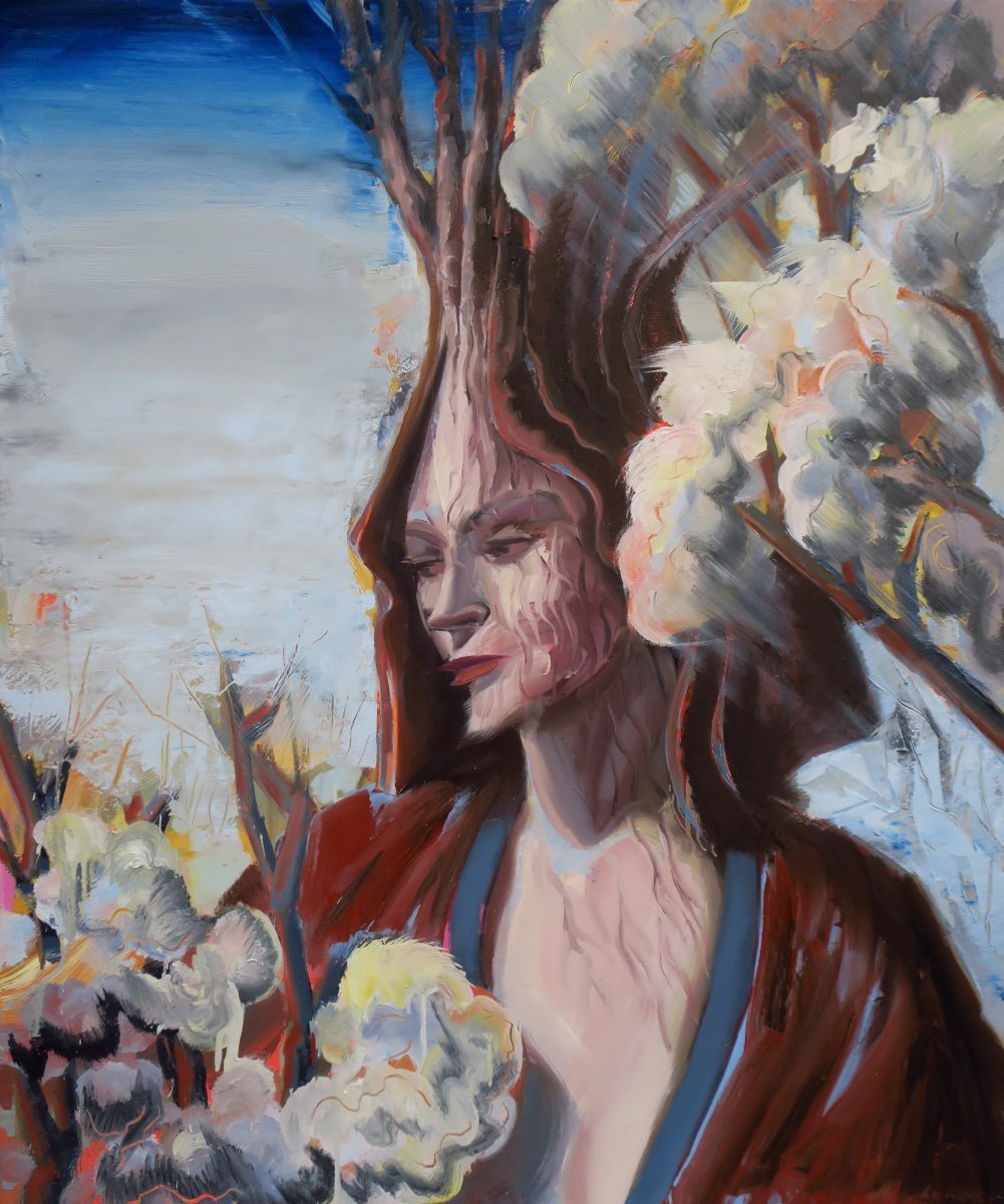 Daphne, oil on canvas, 100x120cm, 2024 - artwork by Lyube Petrov