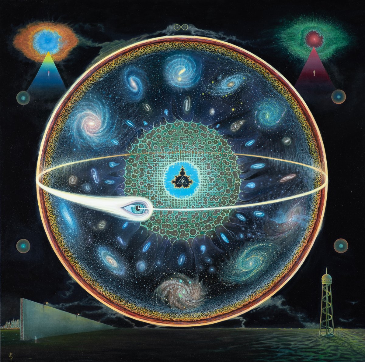 Pneuma, oil on canvas, 80x80 cm, 2021 - artwork by Tomáš Sejkora