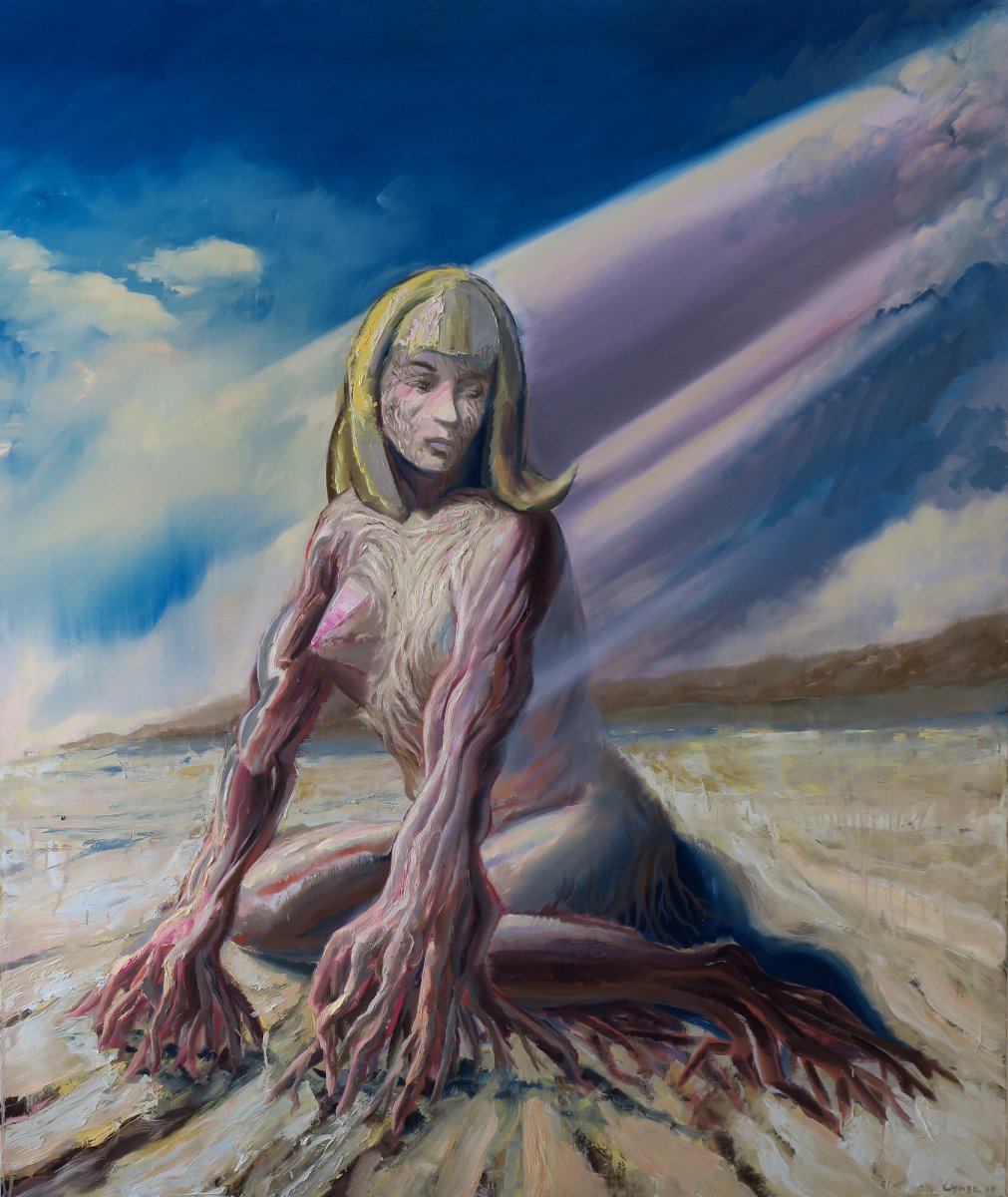 Daphne, oil on canvas, 140x165cm, 2024 - artwork by Lyube Petrov