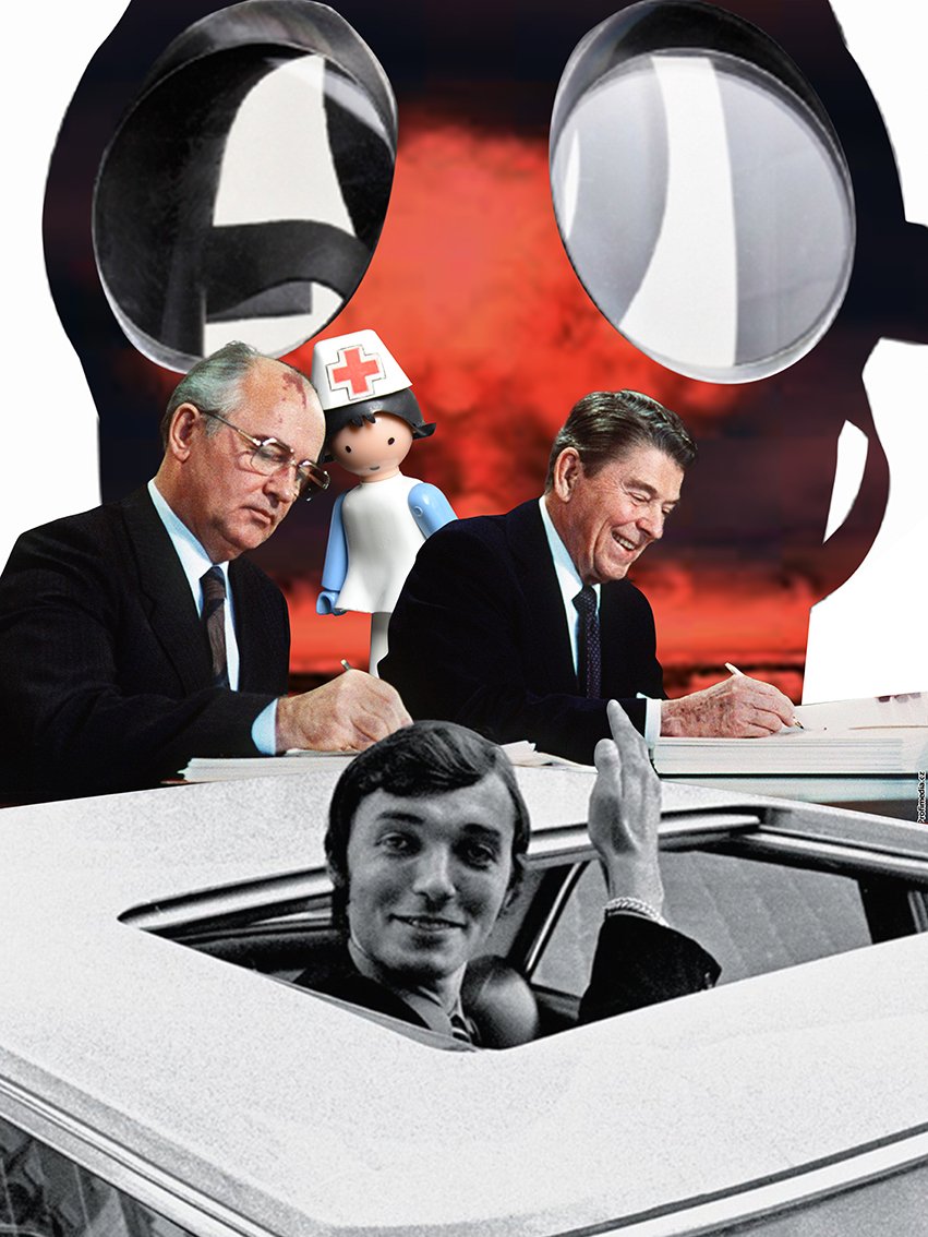 Atomový věk (ze série koláží) - dílo od Simona Blahutová