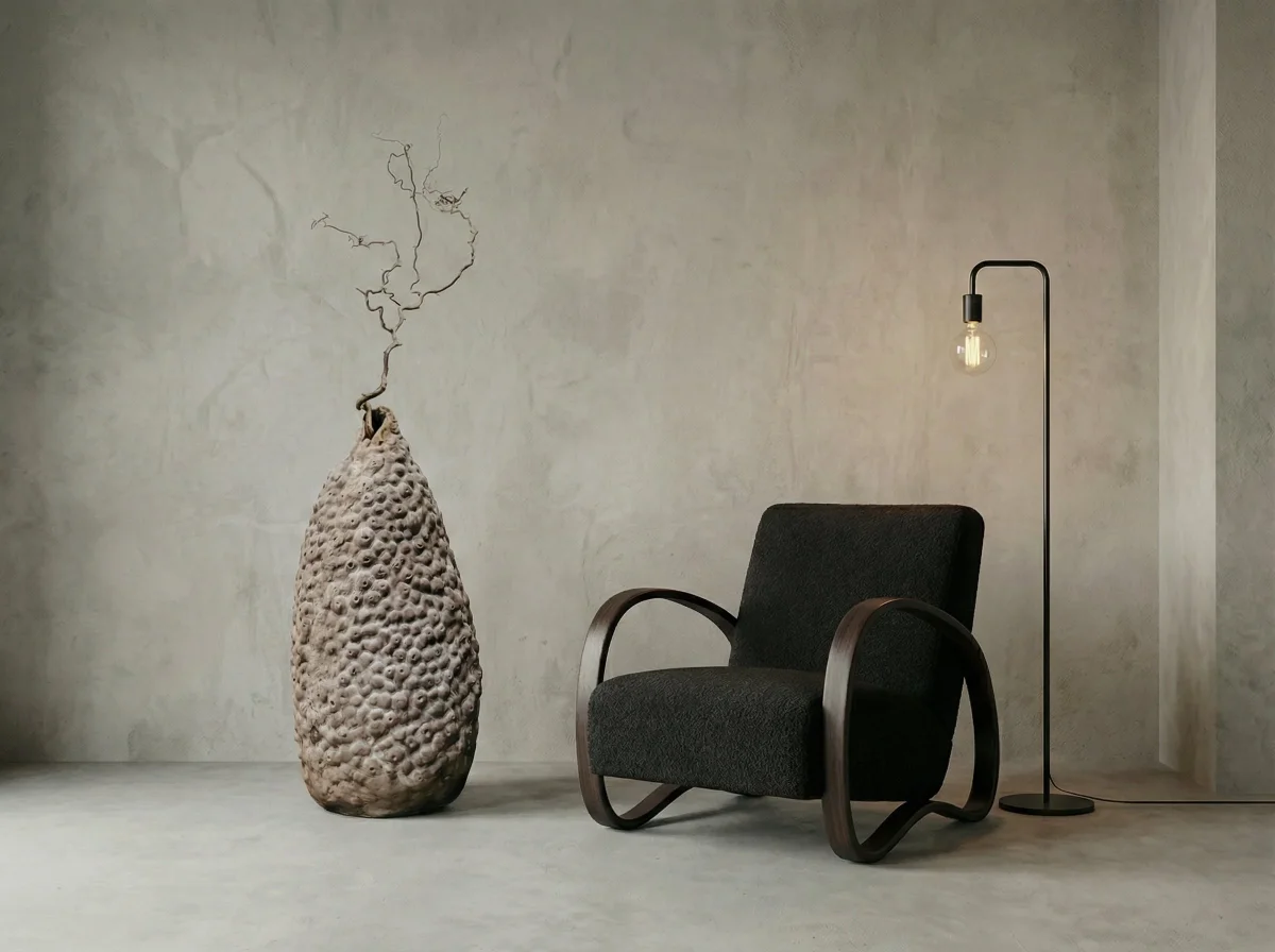 Seed, height 100 cm, limited edition of 5, pigmented Roman cement, 2023 - artwork by Jana Omelková