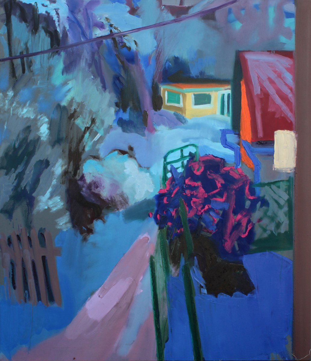 z cyklu Plenér Všeradice, 2025, olej na plátně, 105×90 cm - artwork by Jaroslav Grodl