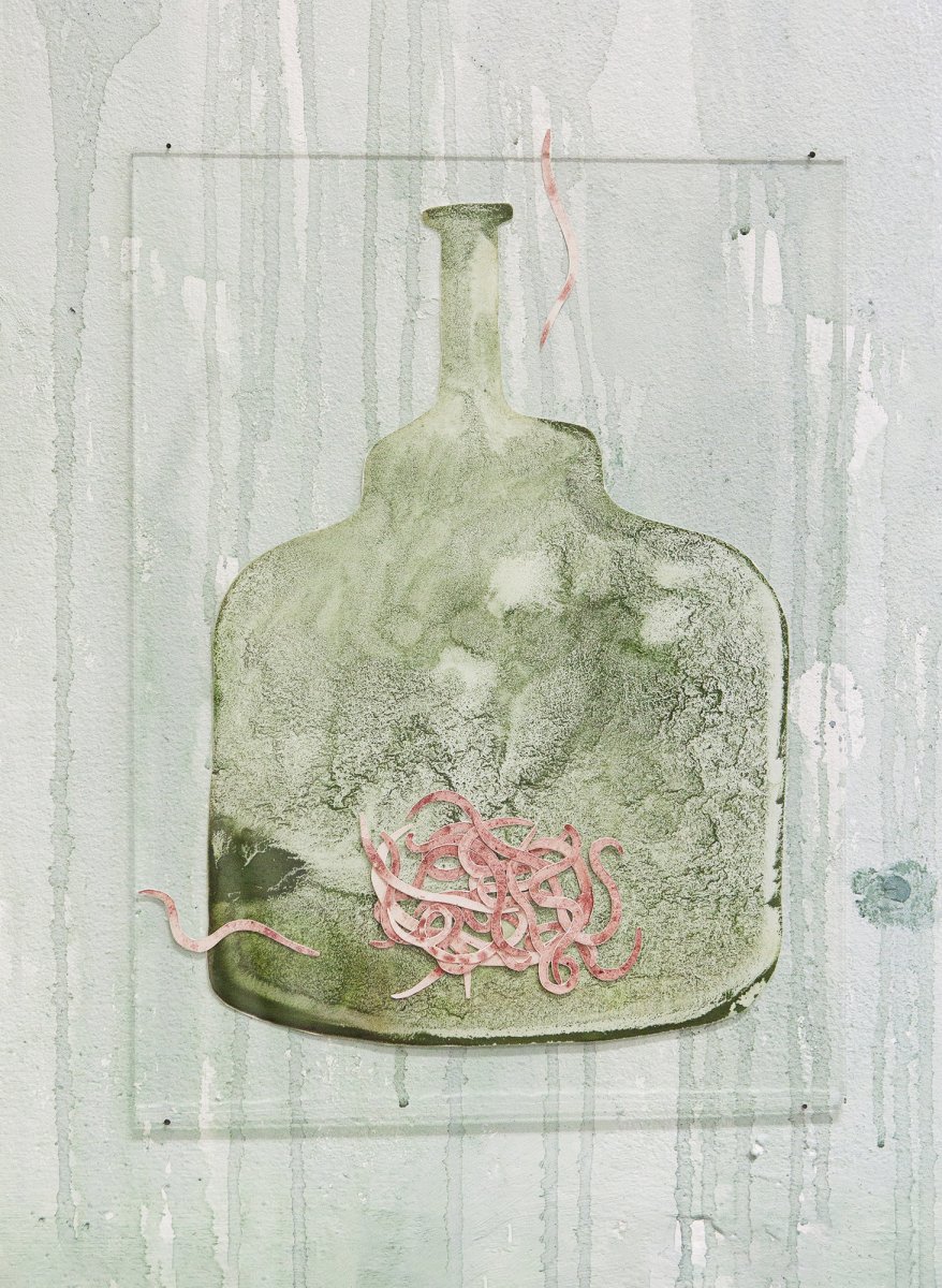 Painted by self made inks, 2024 (photo by Liina Aalto-Setälä) - artwork by Michaela Casková