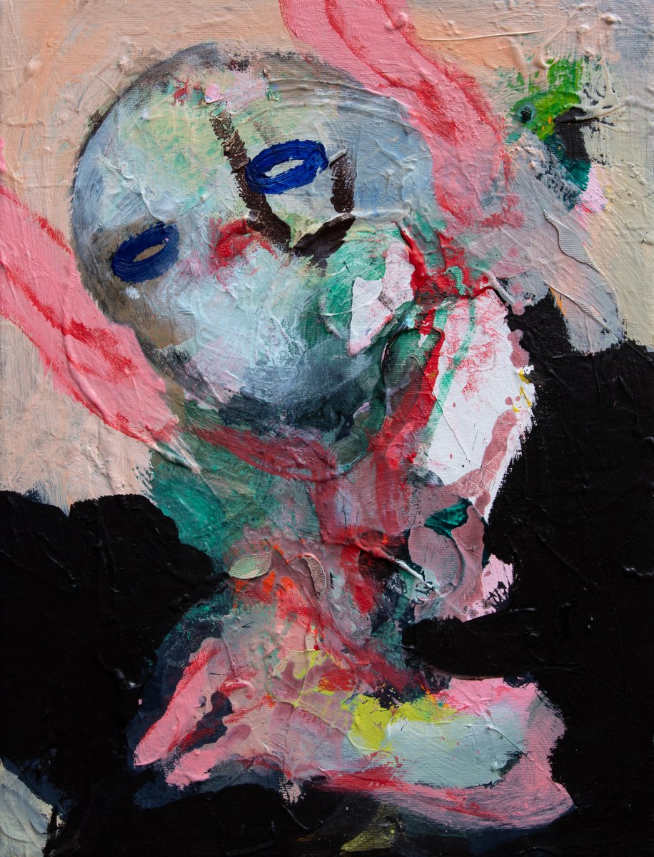 Oslí uši, akryl na plátně, 2026 - dílo od Jitka Petrášová