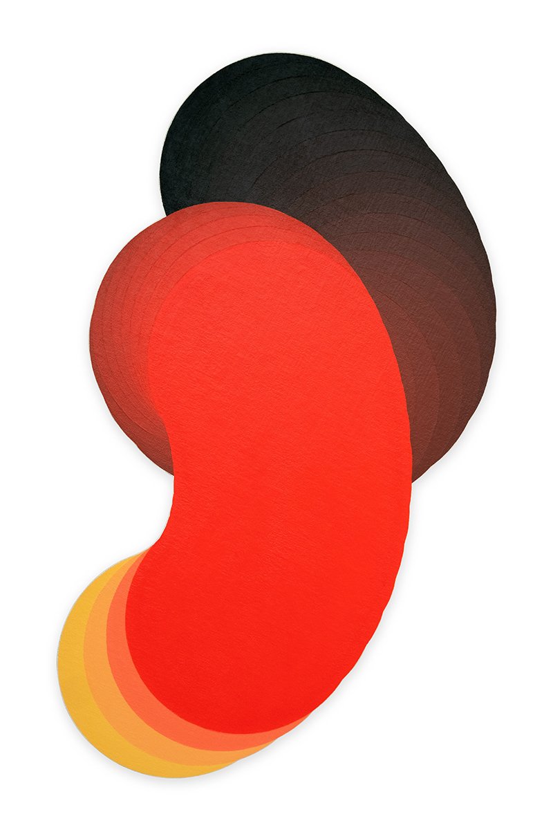 Untitled - 70×60 cm, acrylics on canvas, 2026 - artwork by Michael Hon