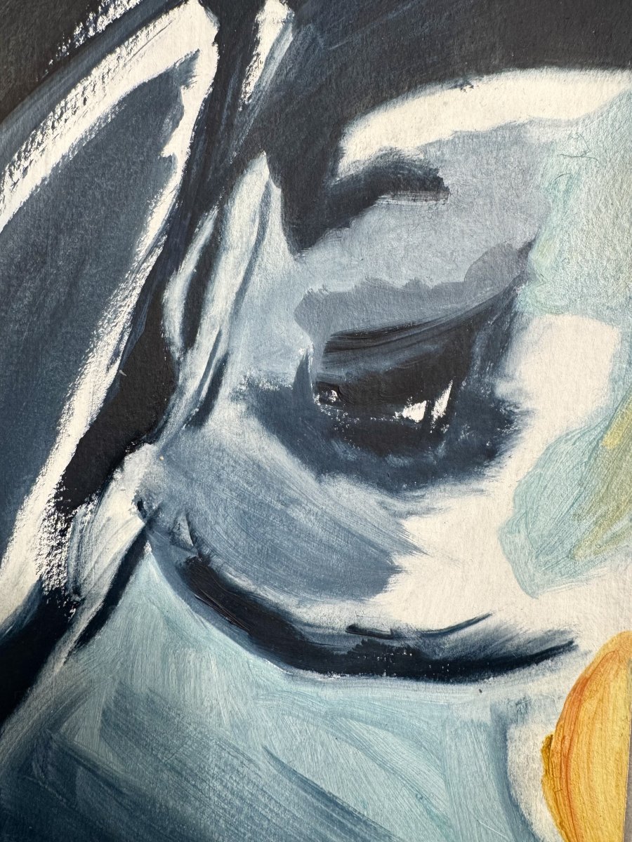 Sunday II, Oil on paper, 2026 - artwork by Debra Pollarini