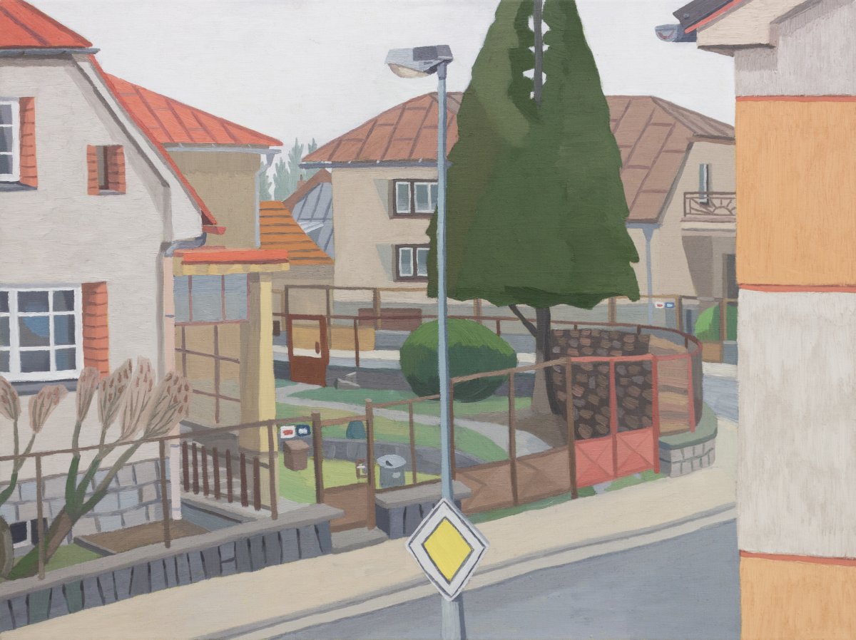 Hlavní silnice, olej na plátně, 120 x 90 cm, 2020 - artwork by Jakub Dvořák