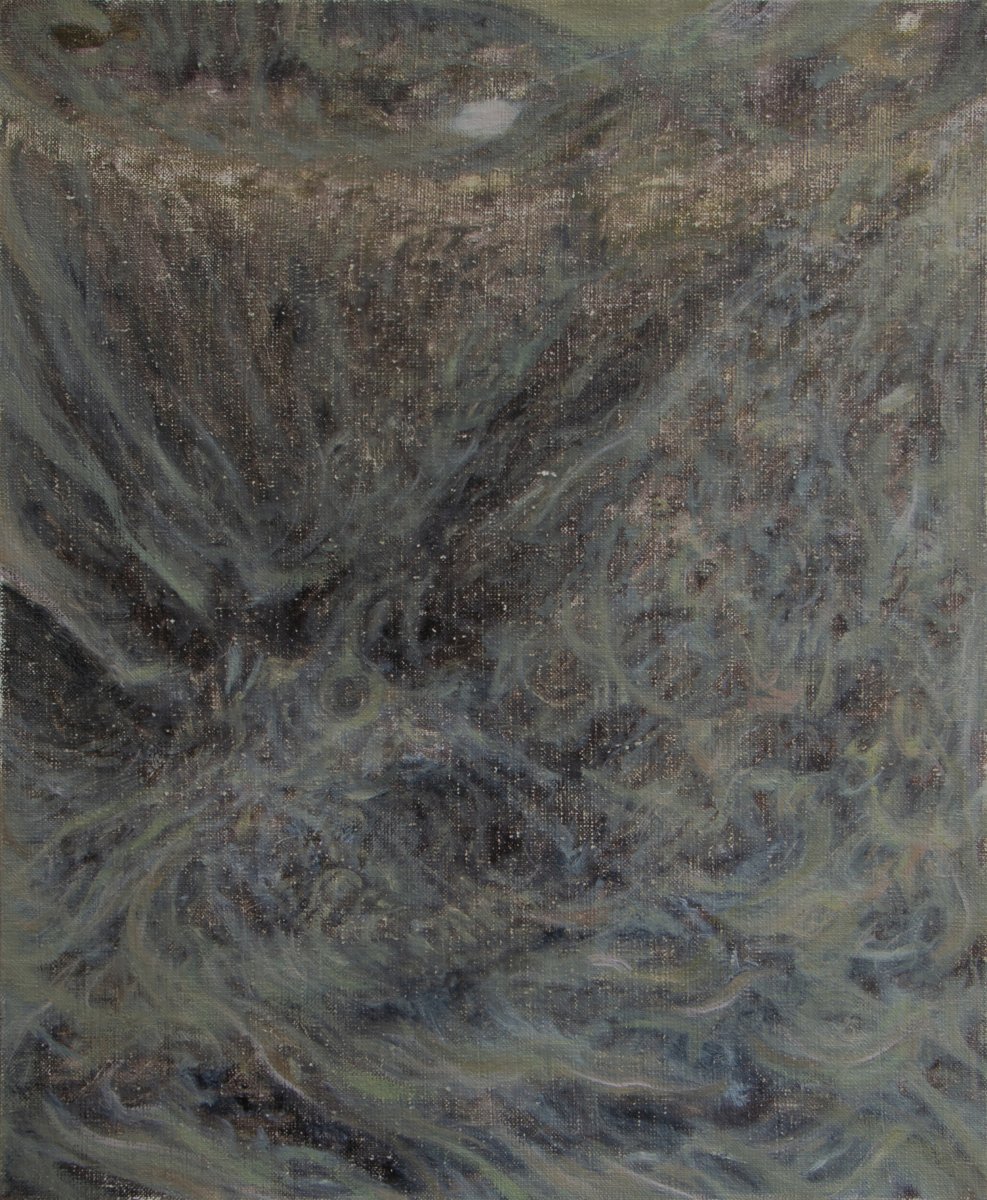 Przez łakorzeke przechodzace, 50 x 40 cm, 2024 - artwork by Artur Wieczerzyński