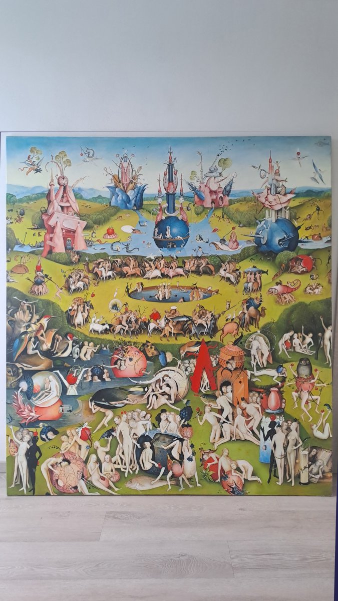 The Garden of Earthly Delights - copy, 130x150, oil on canvas, 2025 - artwork by Zuzana Hřivňacká Vágnerová