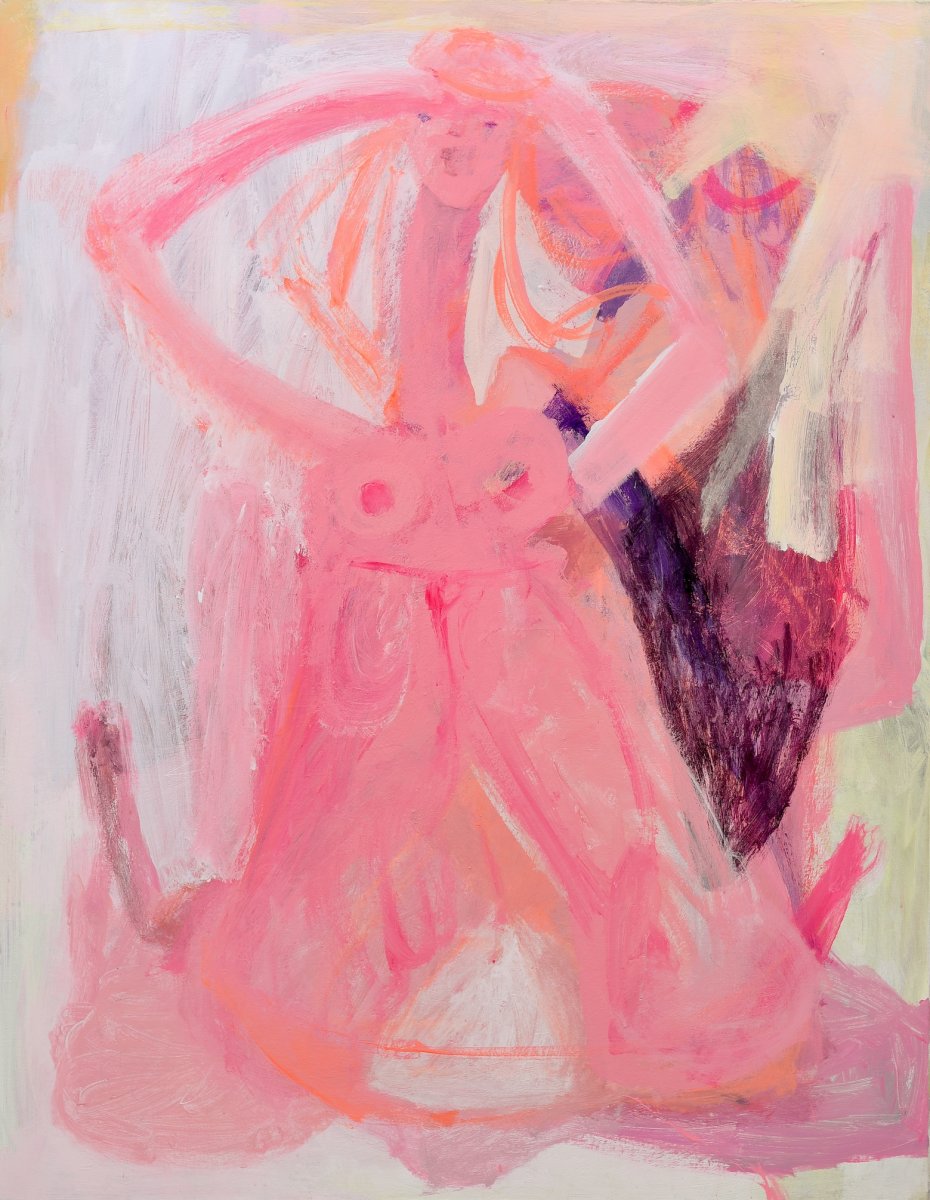 Sunset in LA, acrylic on canvas, 125 × 160 cm, 2023 - artwork by Natália Okolicsányiová