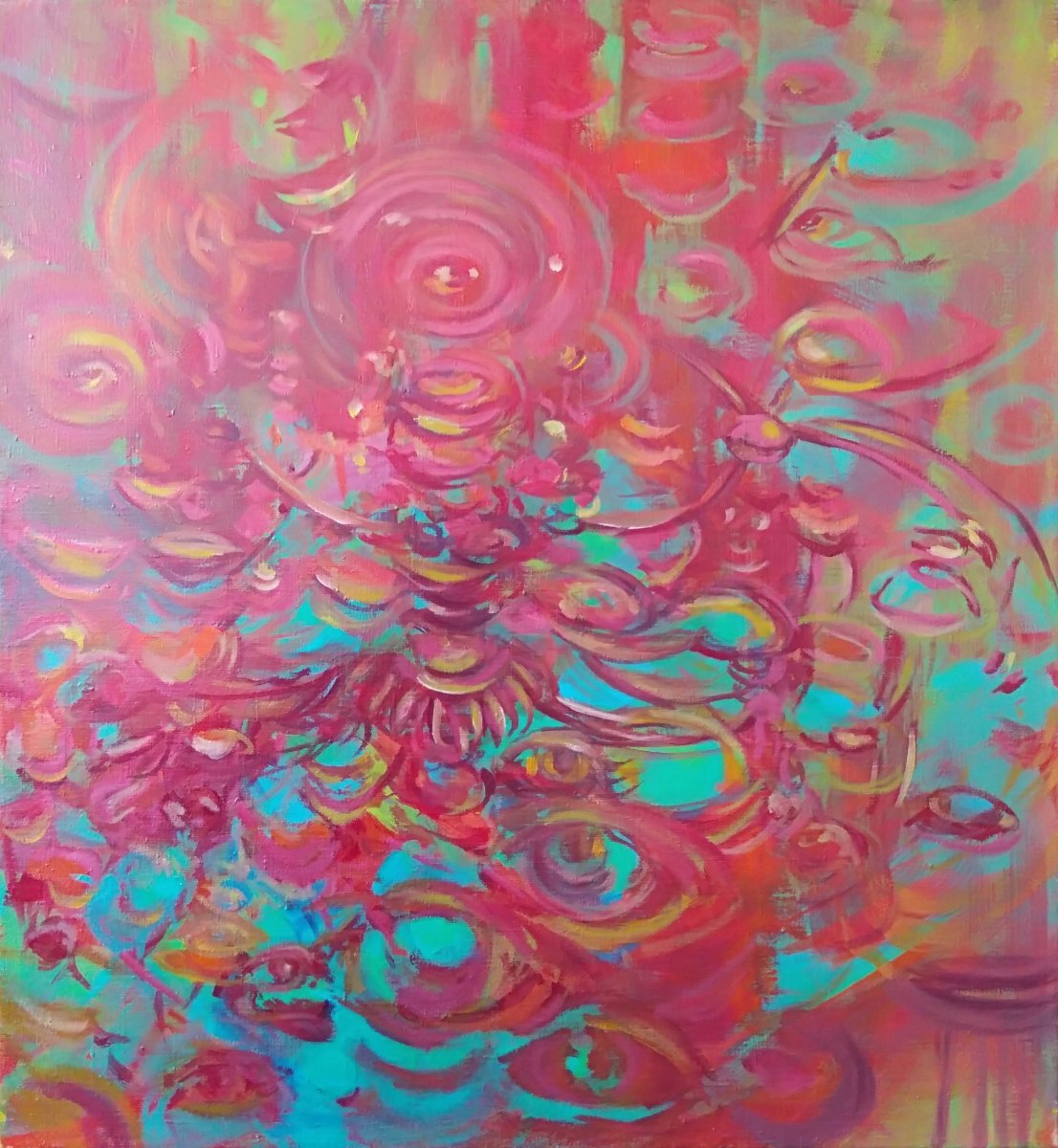 Šamanovy oči, olej na plátně, 65 × 70 cm, 2011 - dílo od Alice Waisserová