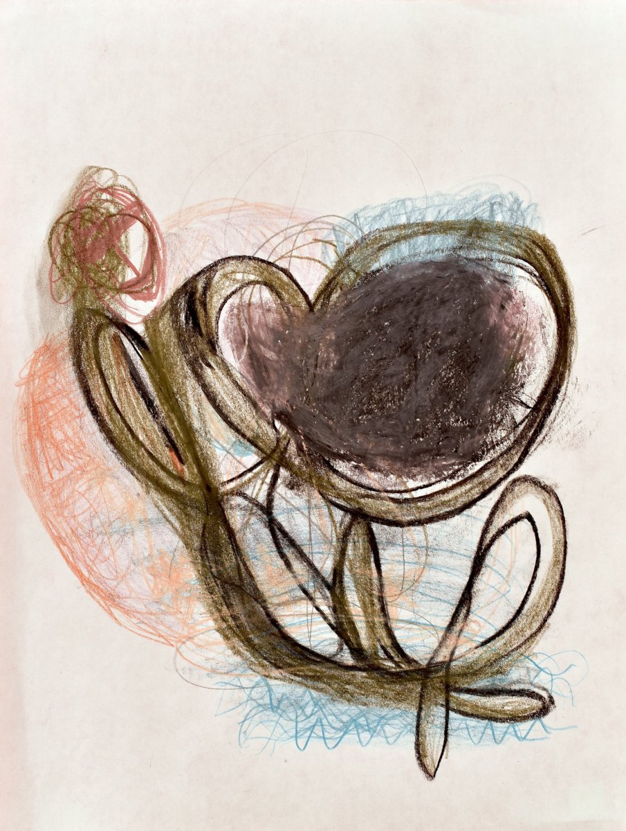 Love Signal, drawing on paper, A3, 2024 - artwork by Natália Okolicsányiová