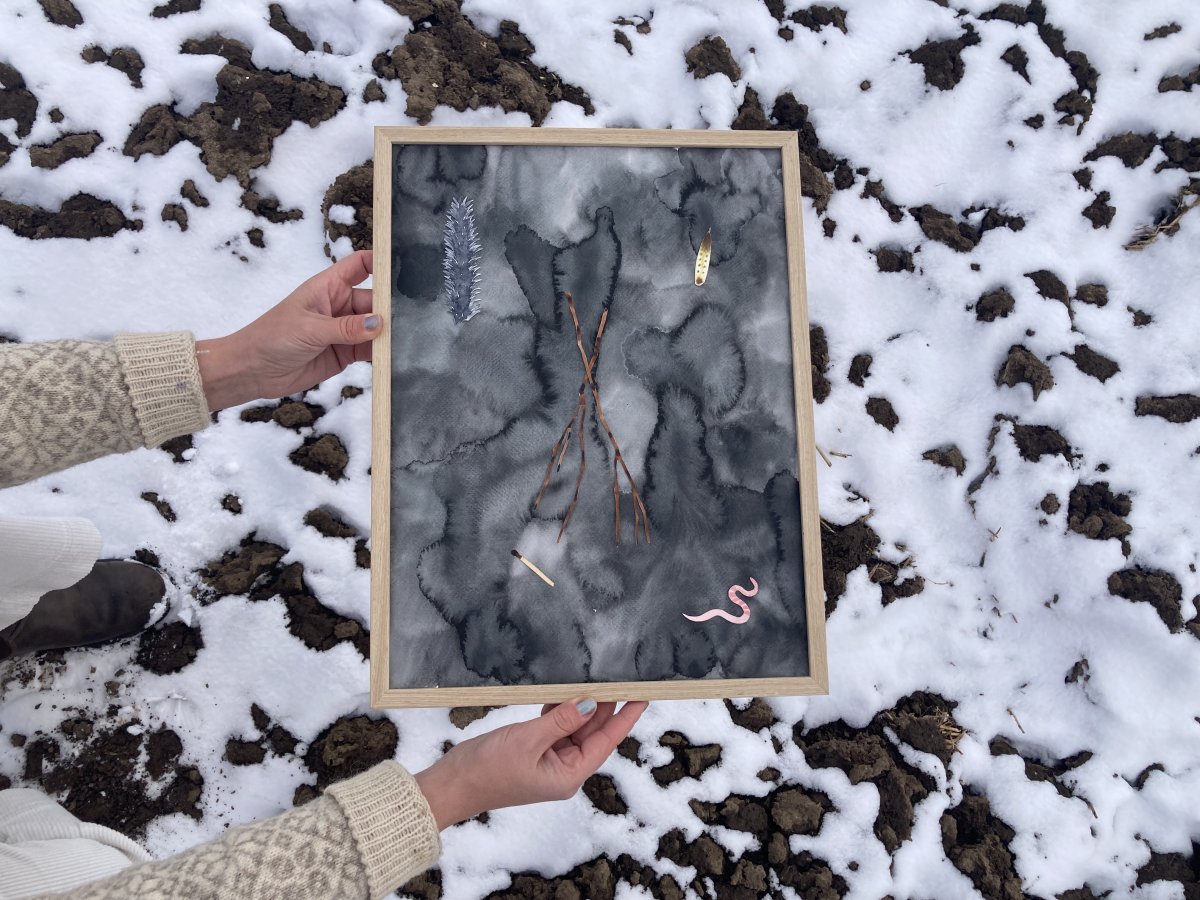 Marraskuu, watercolor, 30x40cm, 2025 - artwork by Michaela Casková