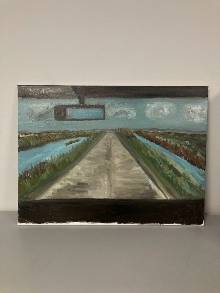 Verso Saint Marie De La Marie II, olio su tela – artwork by Alice Mascheroni