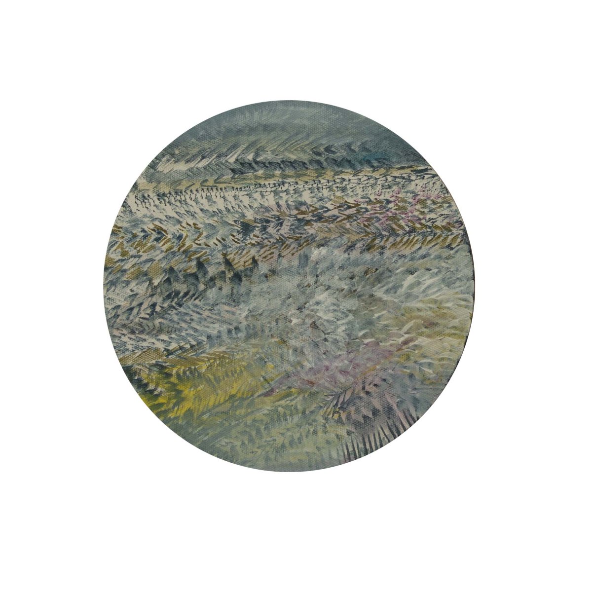 Fokusy - křídla můr,  ⌀ 20 cm, kombinovaná technika na plátně, 2023 - artwork by Lenka Kamínková