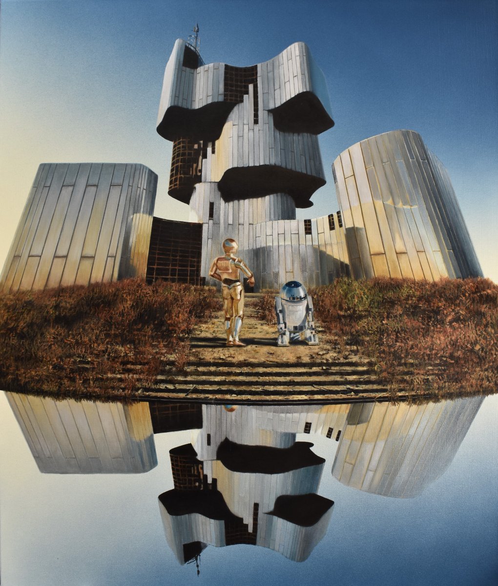 Petrova hora, olej a akryl na plátně, 130×110 cm, 2022 - dílo od Lukáš Havrda