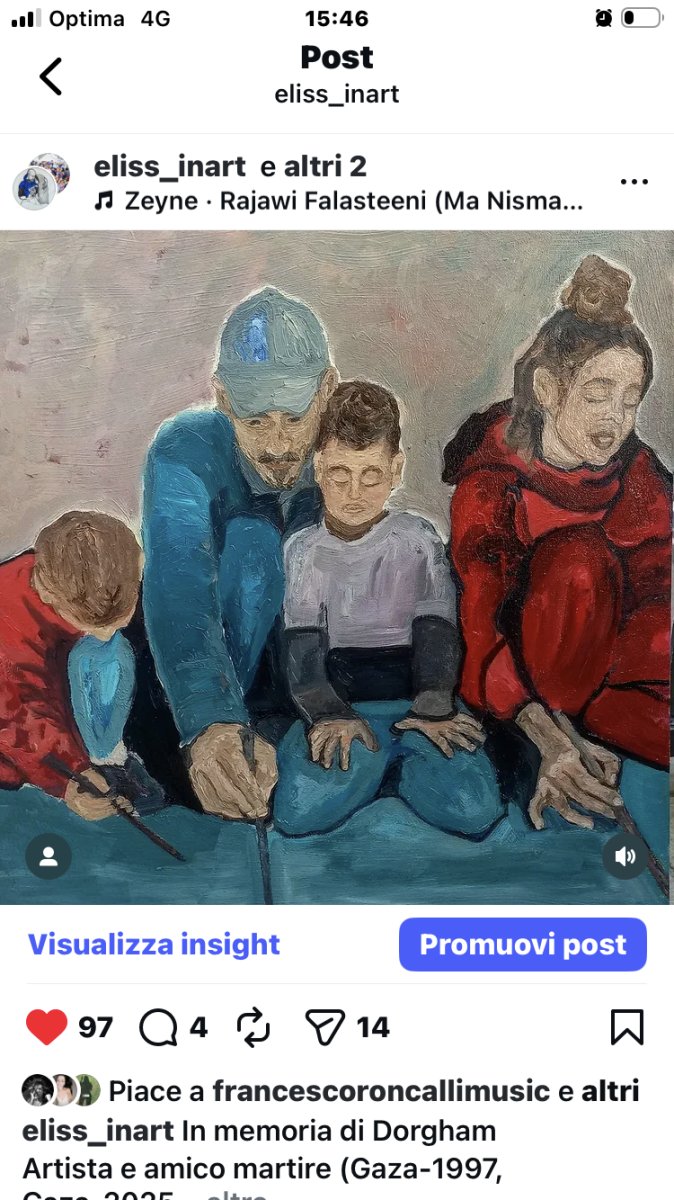In memoria di Dorgham, olio su tela, cm 50 x 50 – artwork by Alice Mascheroni