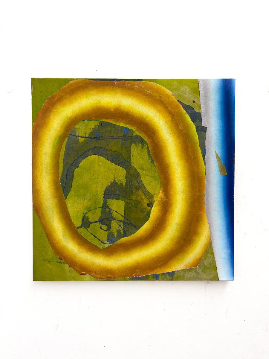Picnic in the park, acrylic on canvas, 75 × 75 cm, 2026 - artwork by Annie Brown