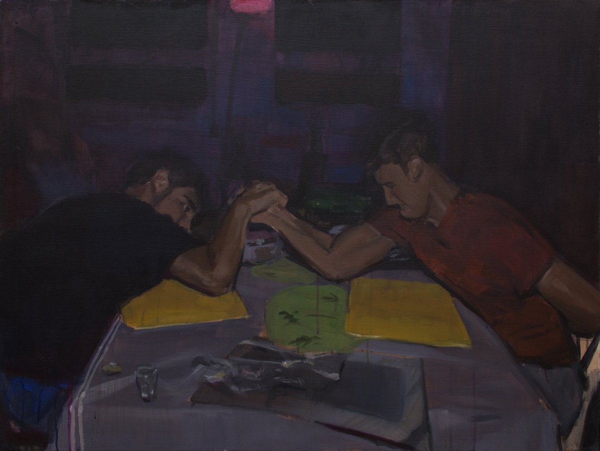 Party X, acrylic on canvas, 90x120cm, 2024 - artwork by Matěj Komínek