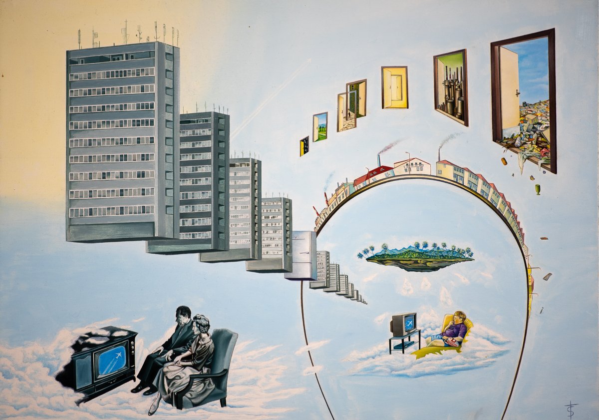 Ordinary days, oil on canvas, 70x50 cm, 2016. - artwork by Tomáš Sejkora