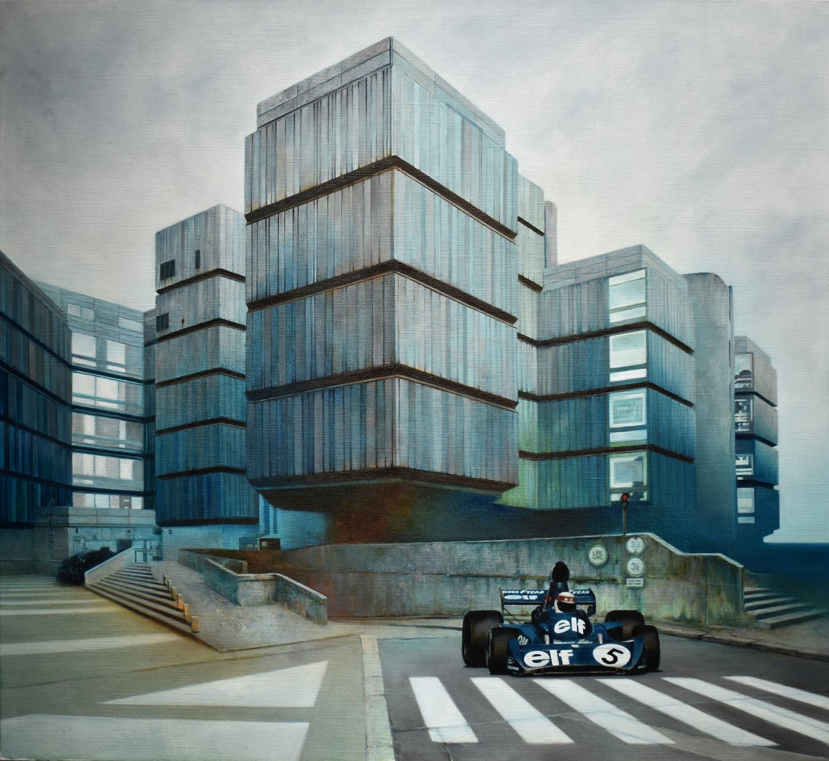 Kotva II, olej na plátně, 110×120 cm, 2023 - dílo od Lukáš Havrda