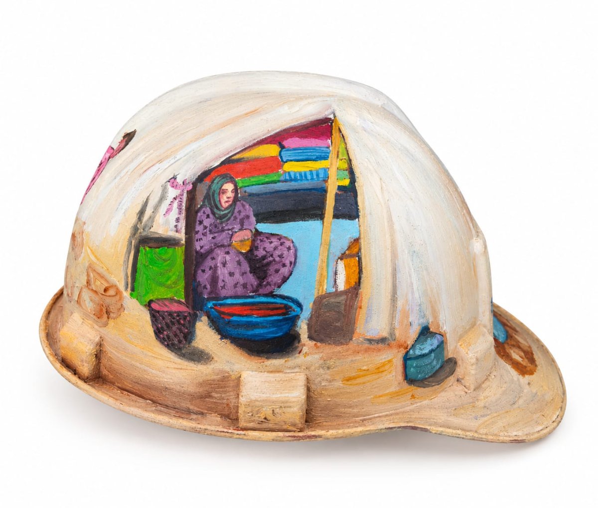 Blízkost, kombinovaná technika, 21–23 × 15–17 cm – dílo od Hatice Atamış