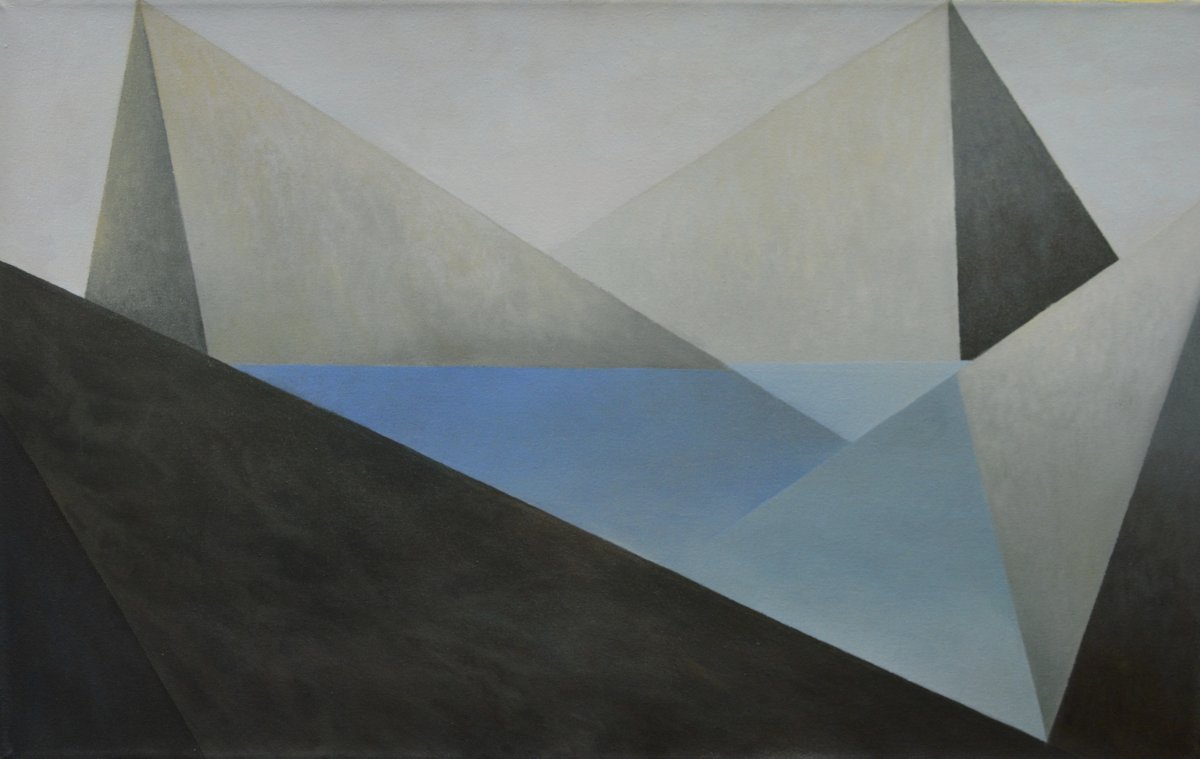 The mountains, oil on canvas, 80x50 cm - artwork by Adéla Valchařová