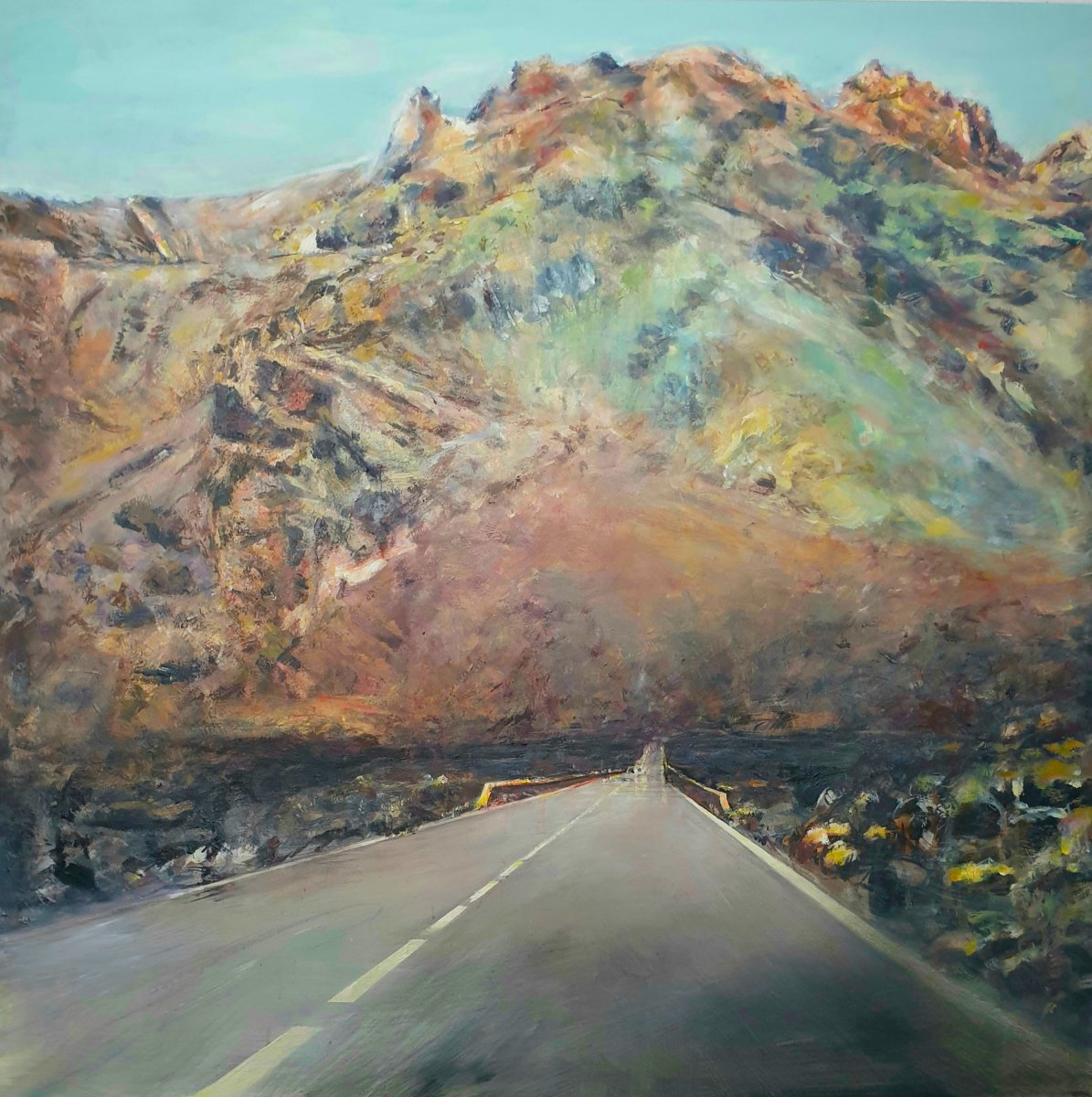 Towards Teide, 120×120 cm - artwork by Katja Praschak