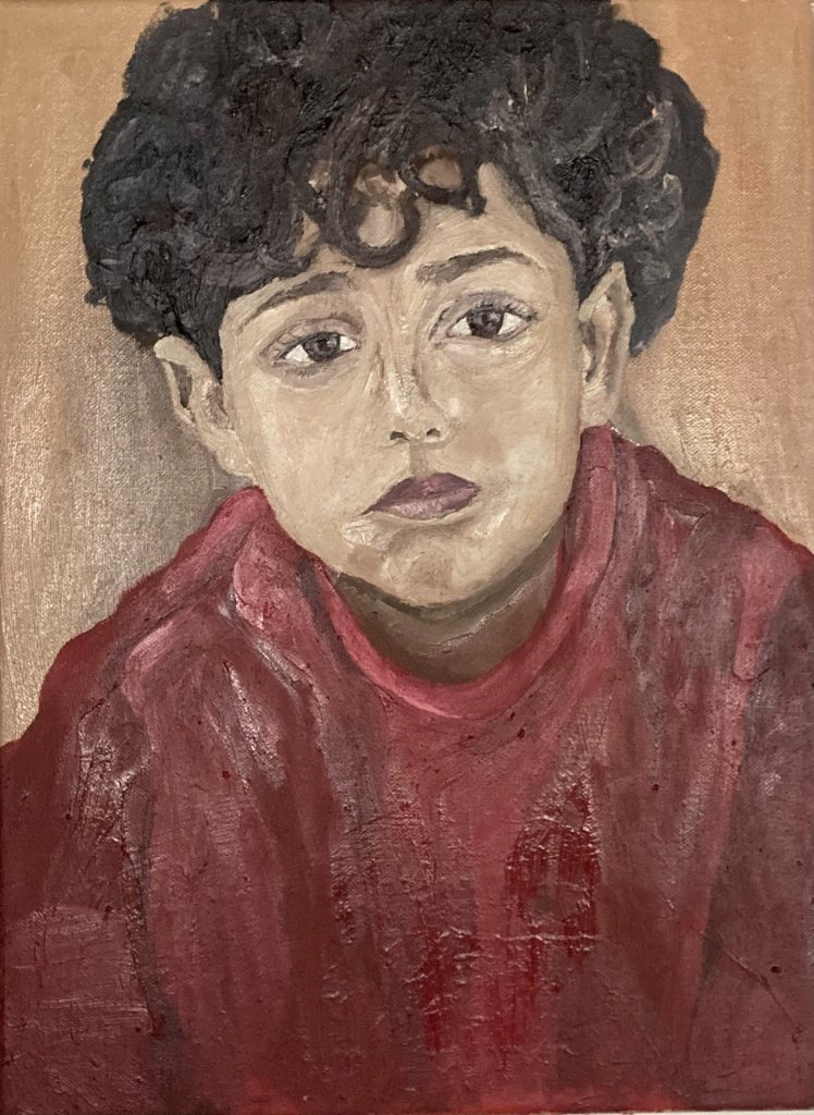 Ahmouda, olio su tela, cm 40 x 30 – artwork by Alice Mascheroni