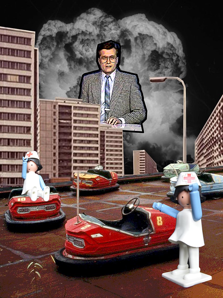 Atomový věk (ze série koláží) - dílo od Simona Blahutová