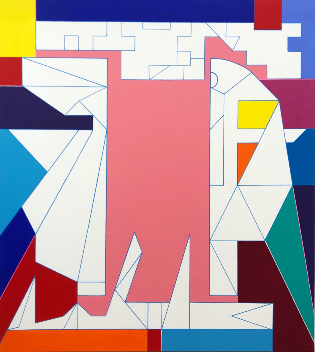 Social Phobia, 170×190 cm, 2026 - dílo od Birgitt Fischer