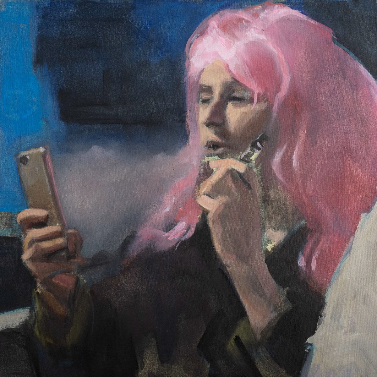 Self-care, acrylic on canvas, 50x50cm, 2026 - artwork by Matěj Komínek