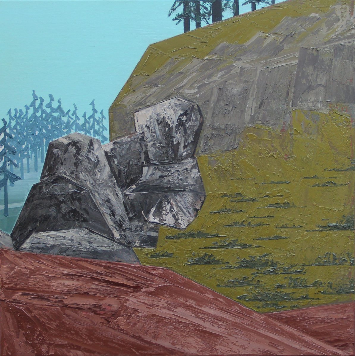 Motiv z GTA: San Andreas č.12 (olej, plátno, 70 x 70 cm, 2021) - artwork by Vojtěch Luksch