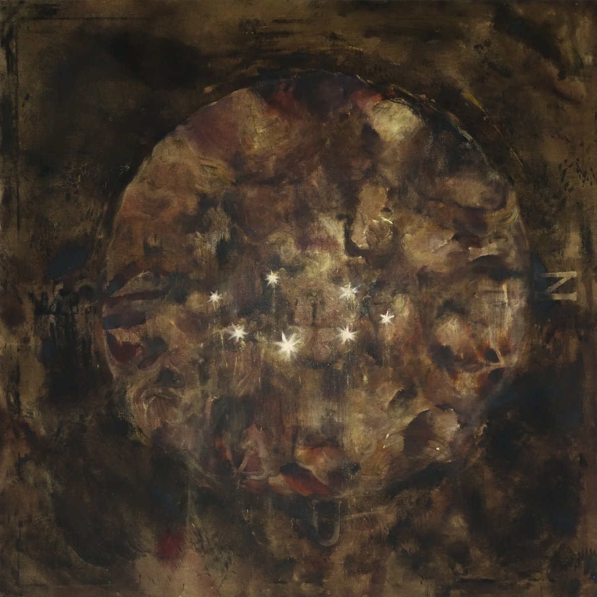 Spirit, 120×120 cm, oil on canvas, 2024 - artwork by Jan Pražan