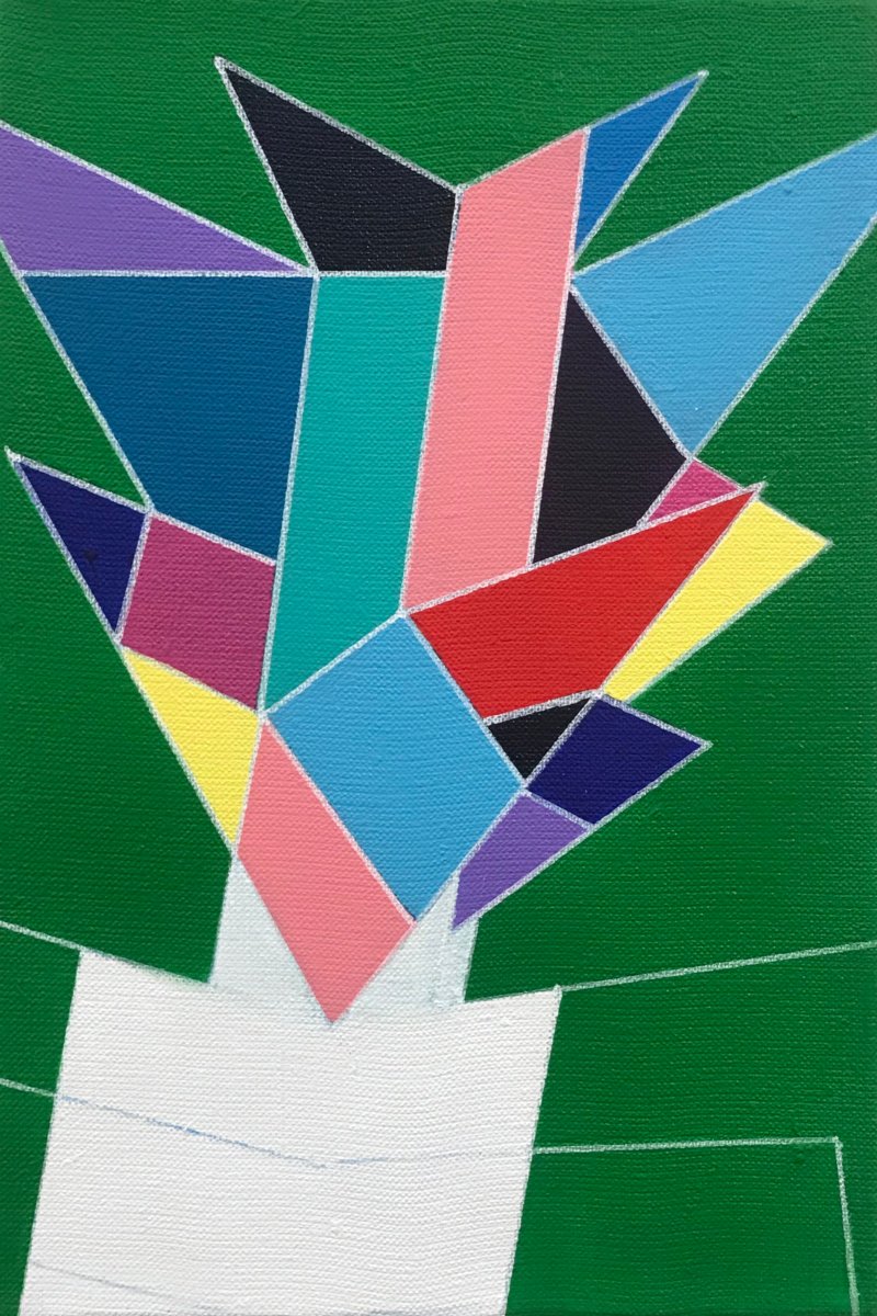 Green Screen, 20×30 cm, 2024 - dílo od Birgitt Fischer