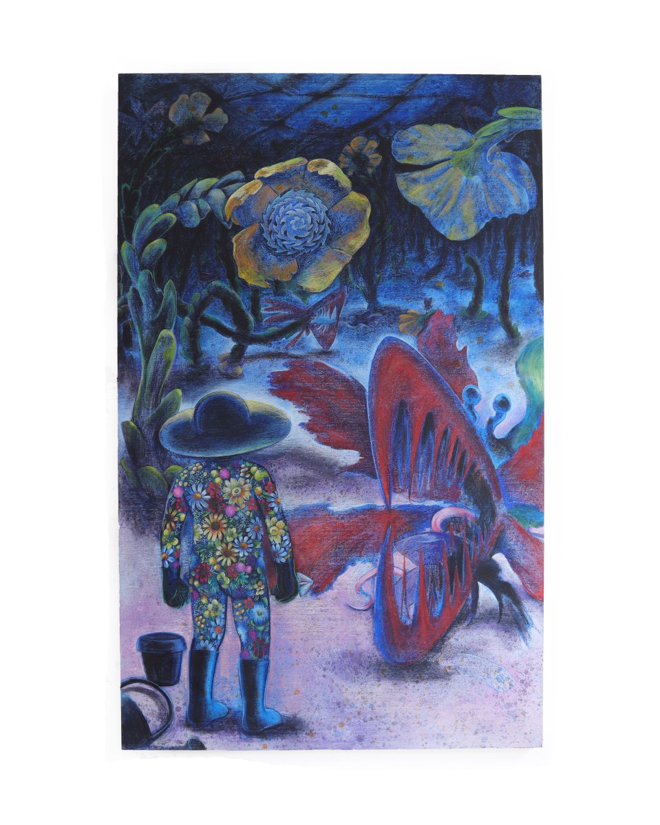 Our Dreams, Our Truth (2025) mixed media on plywood, 196 x 125 cm - artwork by Lištica