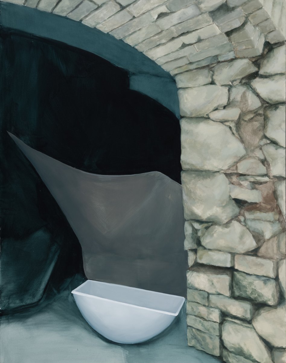 Sin título, acrílico sobre lienzo, 125 × 160 cm, 2024 - obra de Renata Jelínková