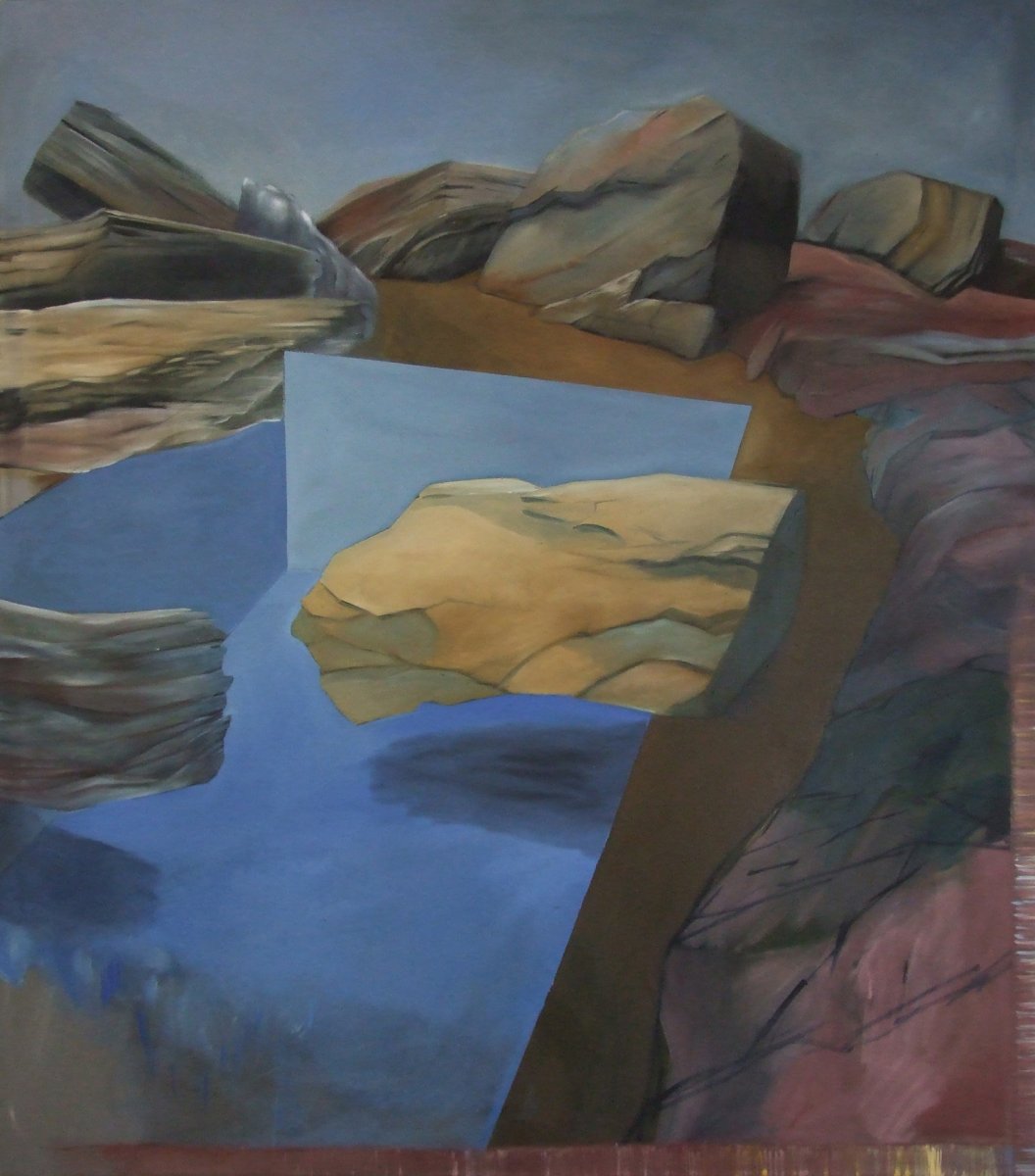 Stone / oil on canvas / 160x140 / 2017 - artwork by Marie Vránová