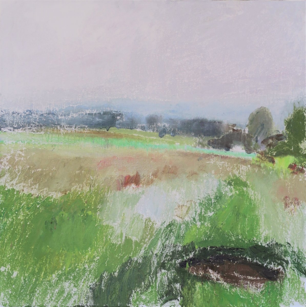 Rain, 2021, oil on canvas, 100 x 90 cm - artwork by Matěj Lipavský