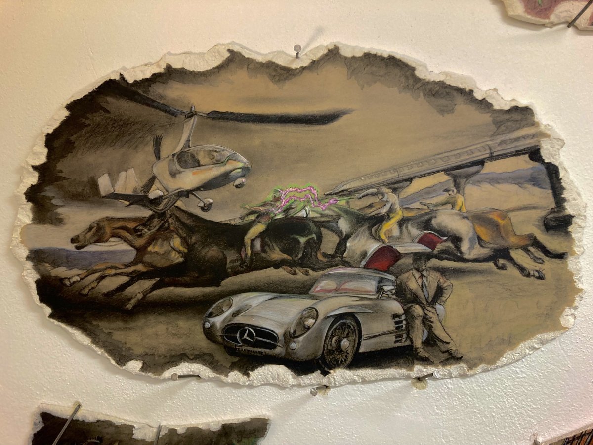 Urychlovač, 110x65x1 cm, 2025 - artwork by Radek Belanec