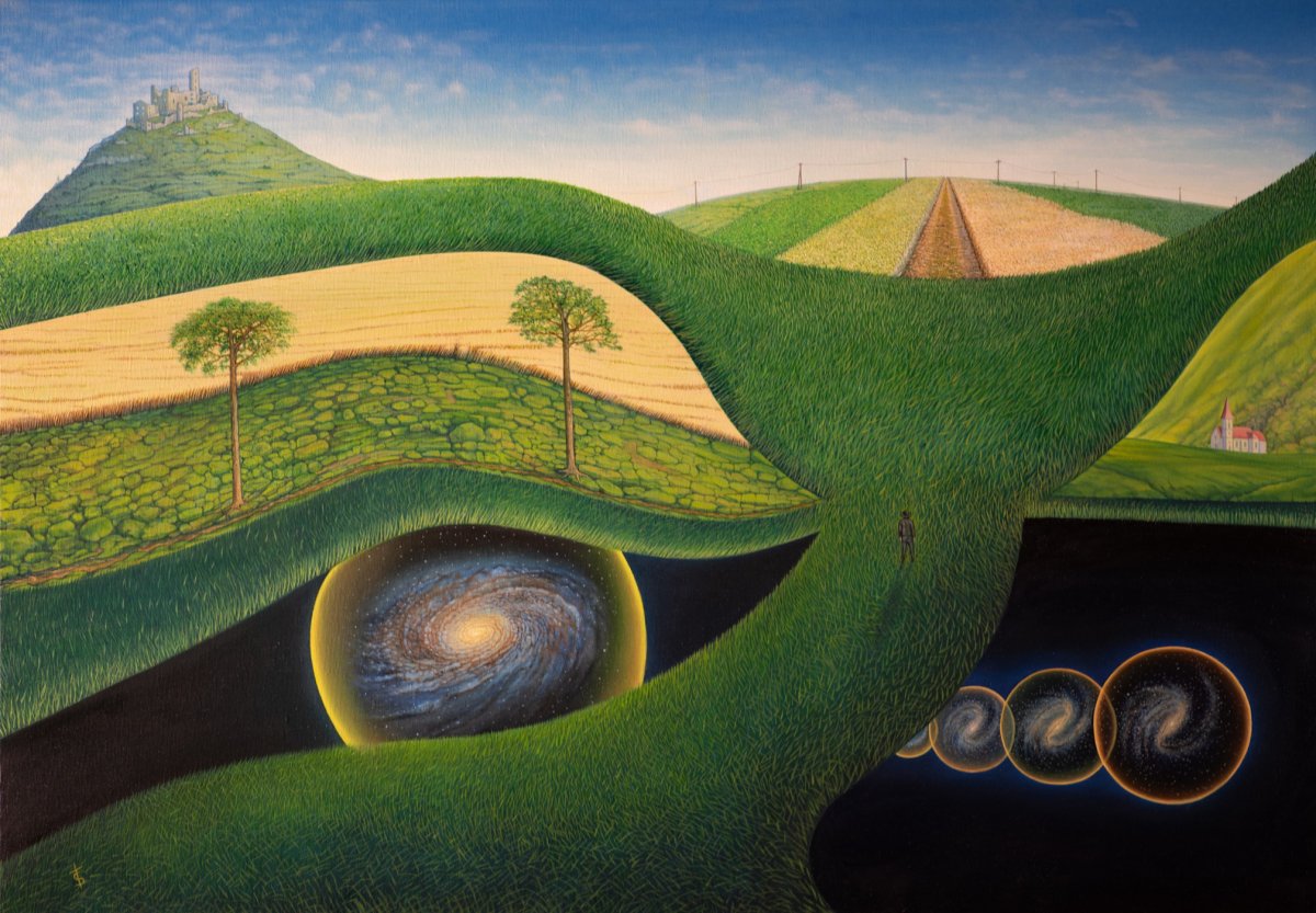 Transcendence of Landscape, oil on canvas, 80x60 cm, 2023 - artwork by Tomáš Sejkora