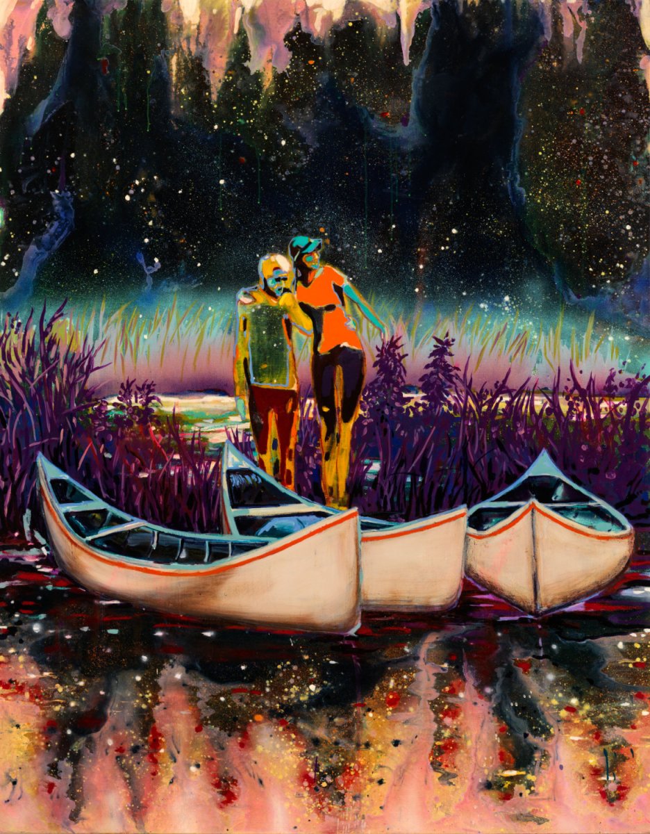 Welcome in My World, 185×150 cm, 2021 - dílo od Kristina Mesaroš