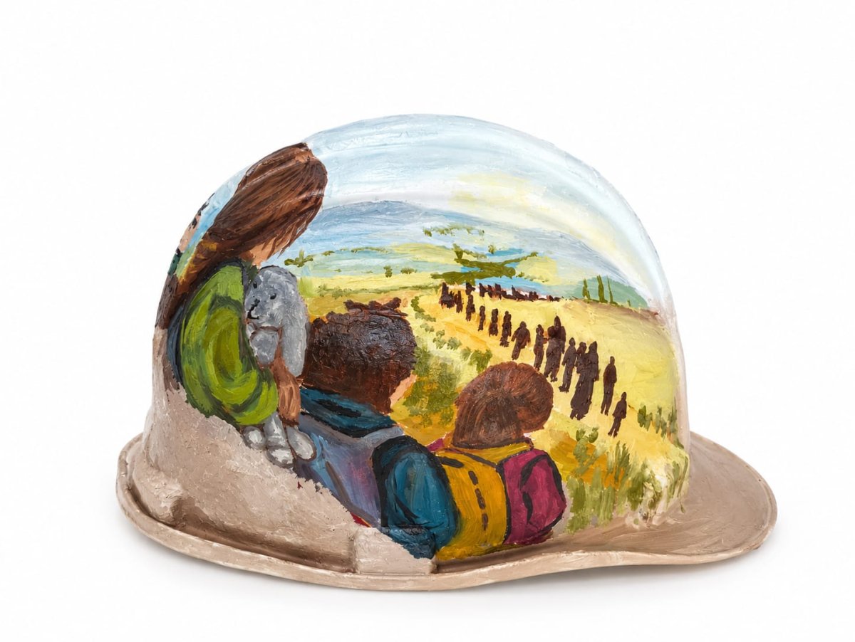 Vzdálenost, kombinovaná technika, 21–23 × 15–17 cm – dílo od Hatice Atamış