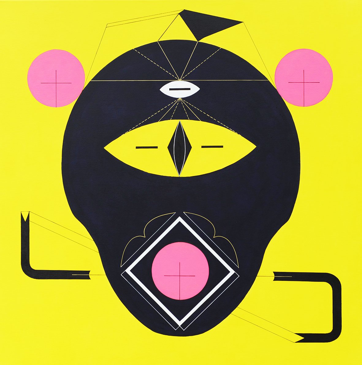 Avatar of God I, acrylic on canvas, 120 × 120 cm, 2022 - artwork by Katarina Balunova