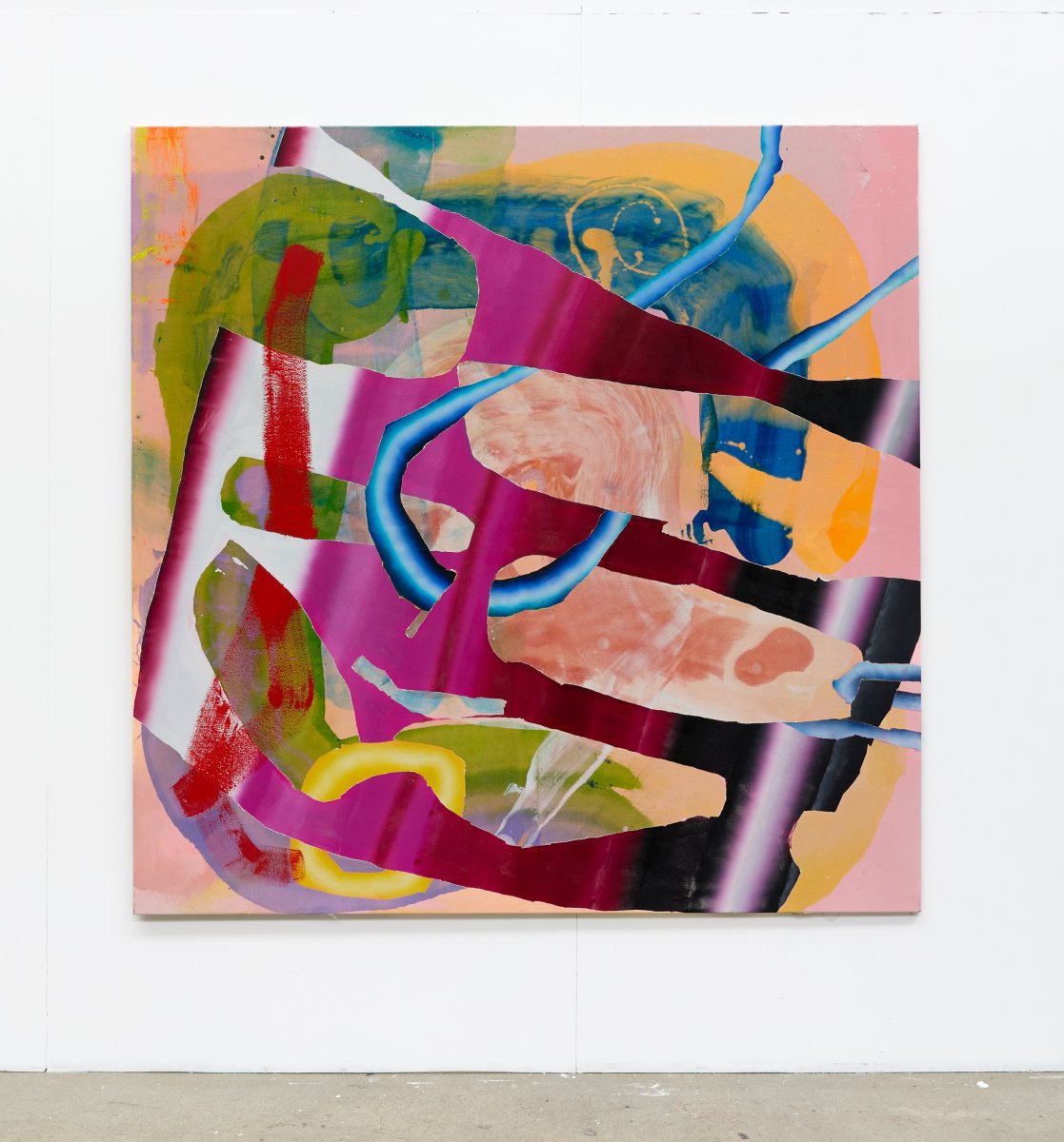 Girl Painting, acrylic on canvas, 180 × 180 cm, 2026 - artwork by Annie Brown