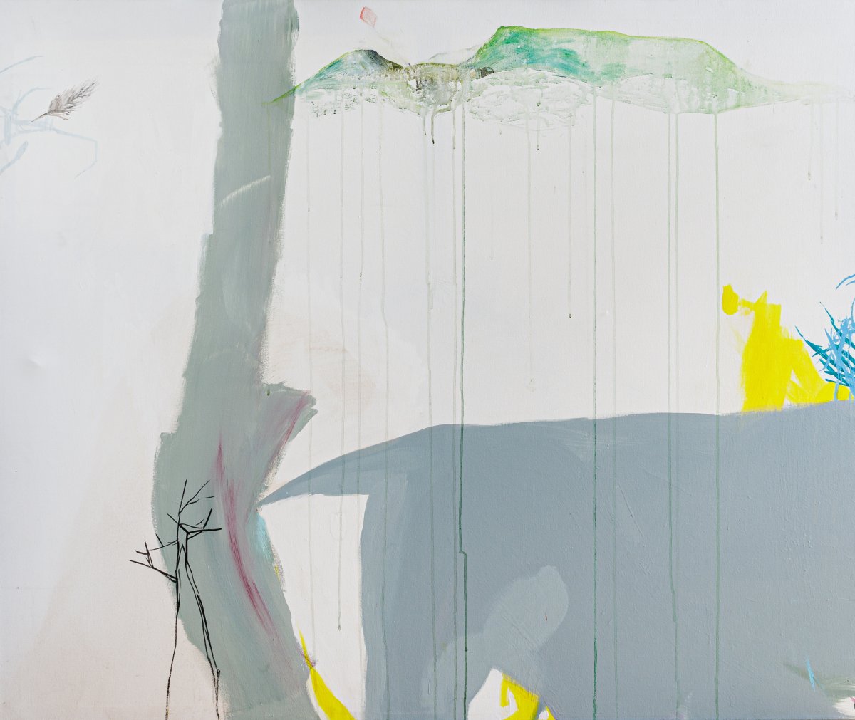 Býk, 150 x 130 cm, akryl a olej na plátně, 2008 - artwork by Lenka Kamínková