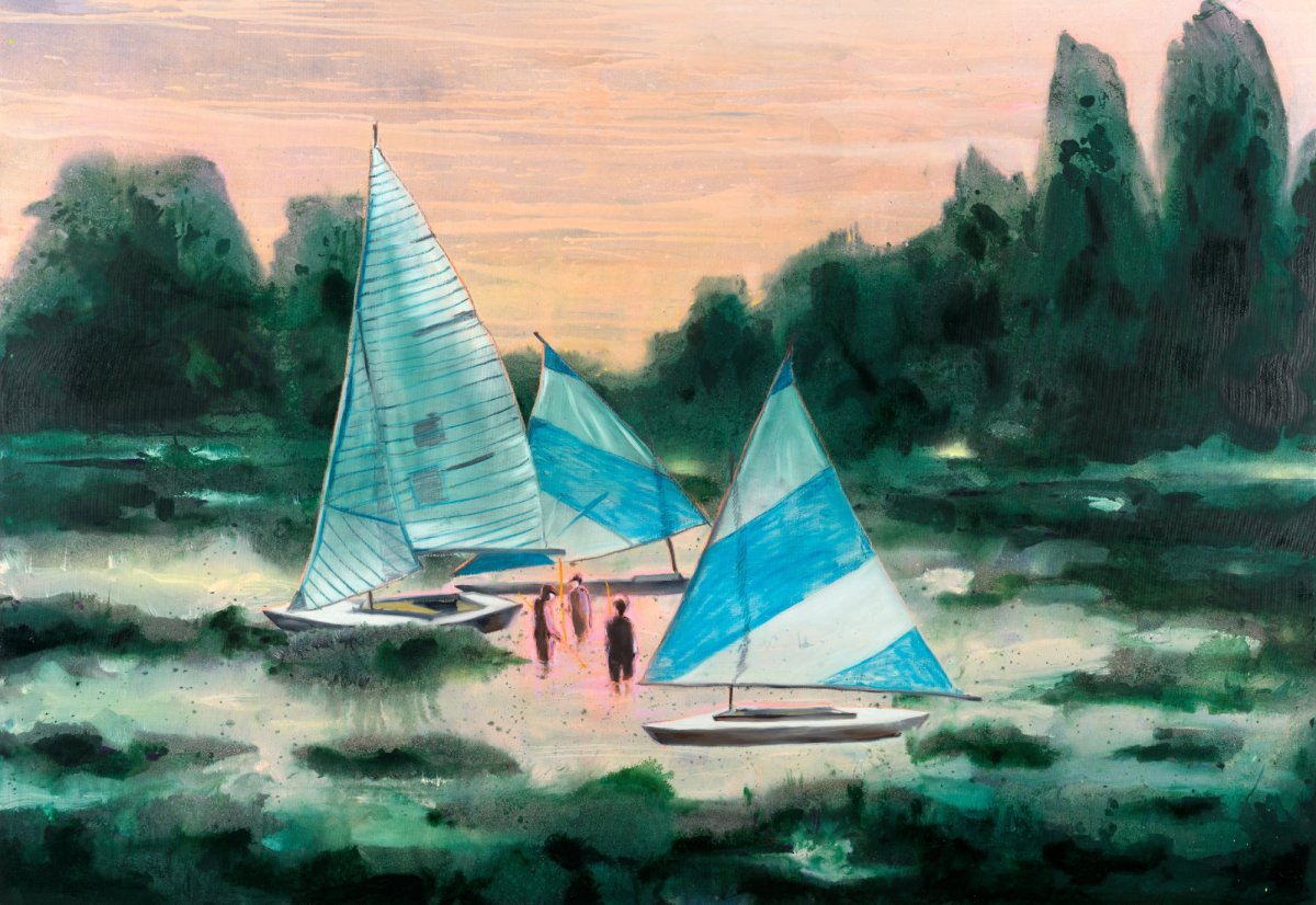 Trinity, 150×210 cm, 2023 - dílo od Kristina Mesaroš